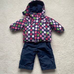 Gusti baby girl’s winter jacket size 12 months and Please Mum snow pants 12-18 m